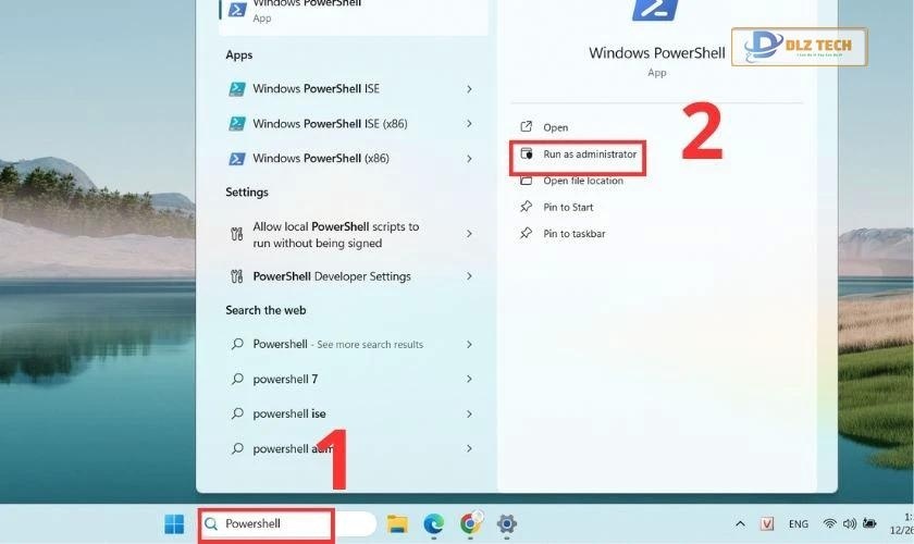 Sử dụng ứng dụng Powershell để thực hiện tắt tường lửa trên Win 11
