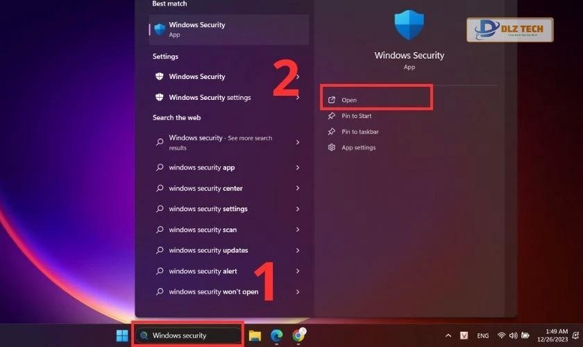 Cách tắt tường lửa Win 11 với Windows Security