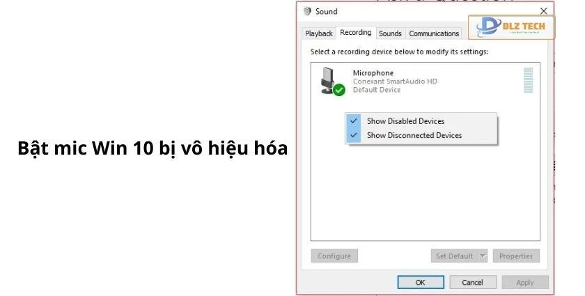 Kích hoạt microphone Win 10