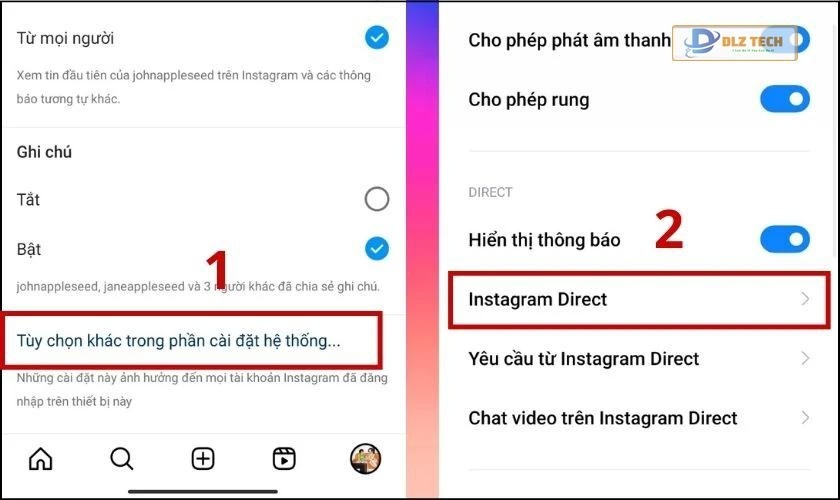 Cách thay đổi âm thanh thông báo Instagram trên Android 