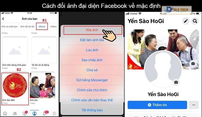 Xóa ảnh đại diện