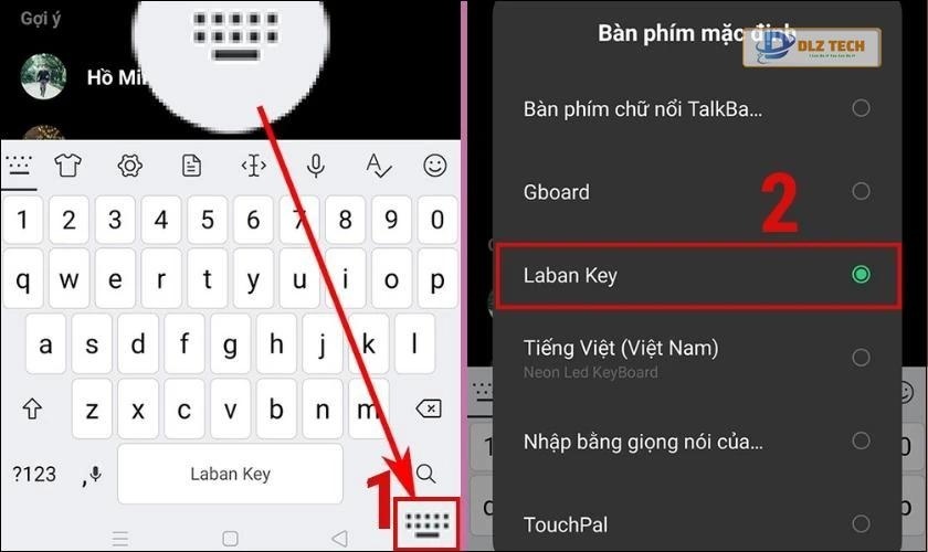 Chọn kiểu bàn phím phù hợp
