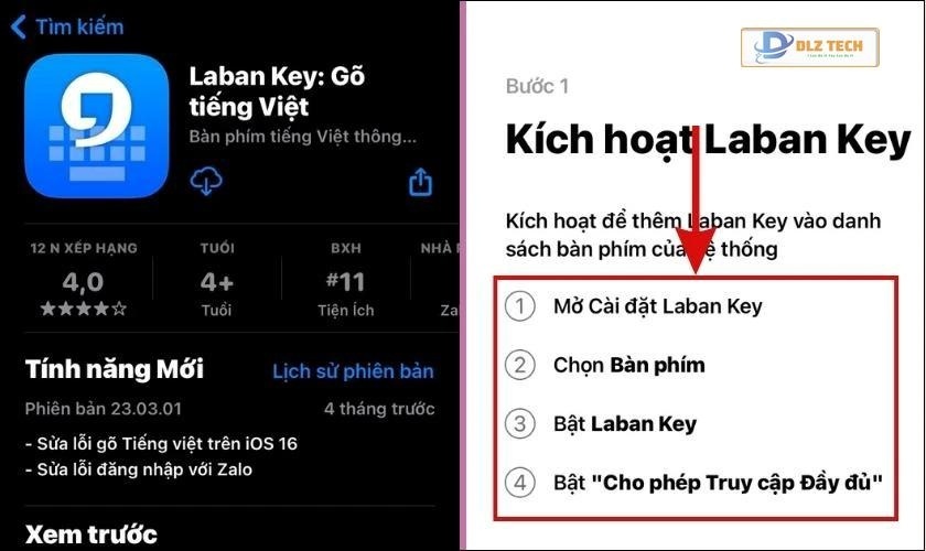 Sử dụng app Labankey