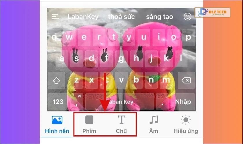 Thay đổi kiểu chữ bàn phím