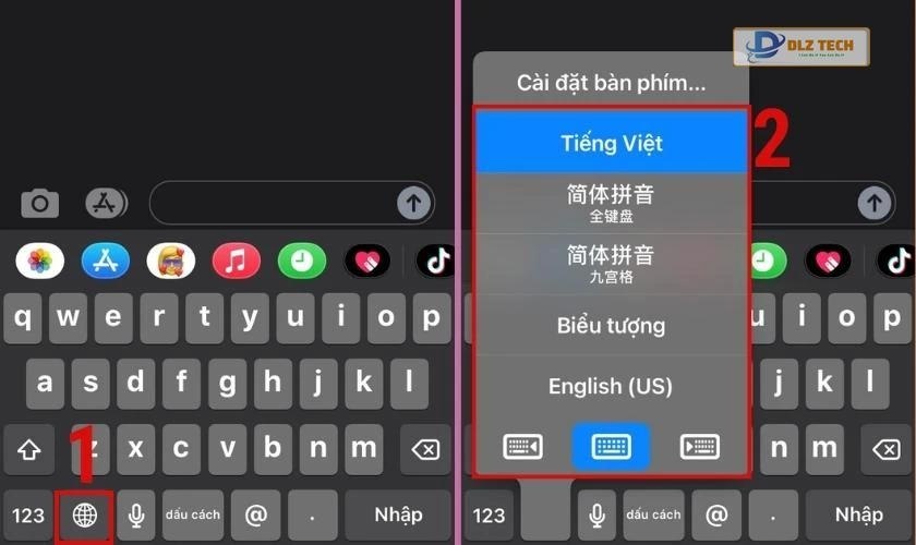Thay đổi nhanh bàn phím trên điện thoại