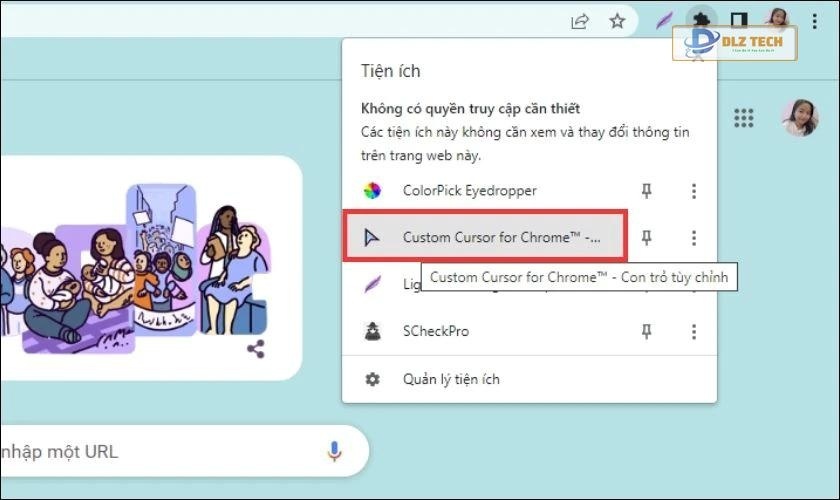 custom cursor tuỳ chỉnh trên chrome