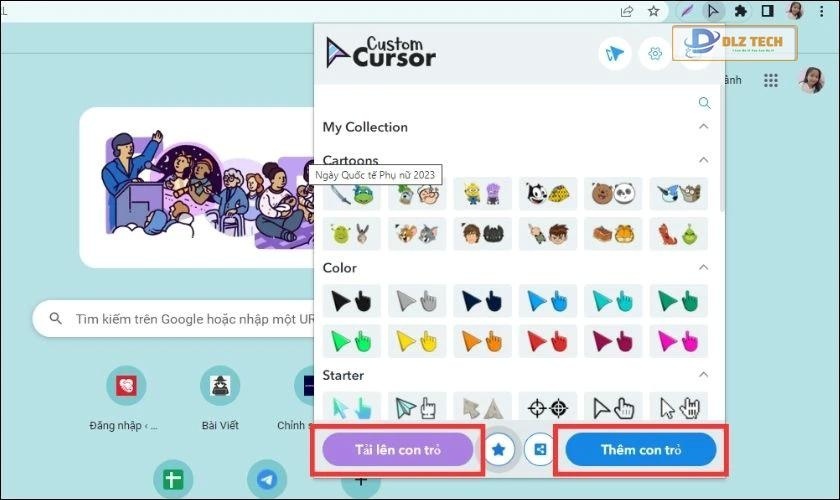 cách custom con trỏ chuột trên chrome