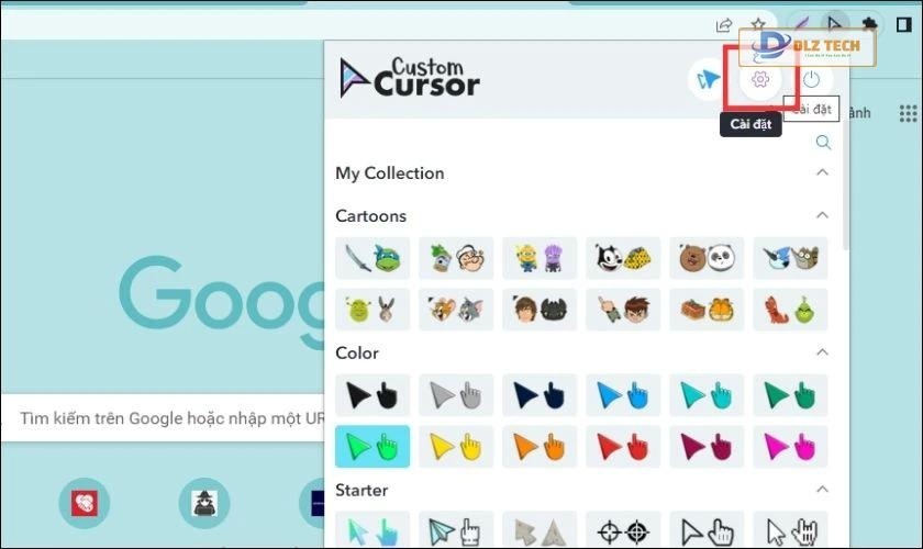 cách xoá con trỏ chuột trên chrome