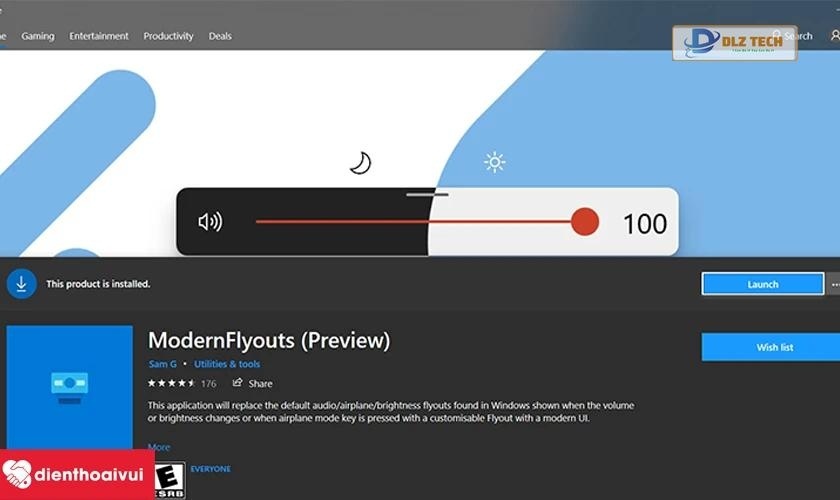 Thay đổi giao diện tăng giảm âm lượng dễ dàng bằng ứng dụng Modern Flyouts