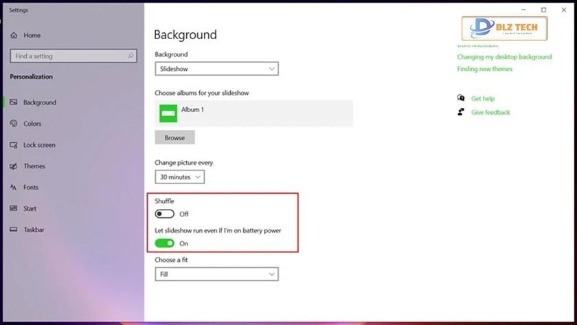 Đặt hình nền win 11 từ thư viện ảnh