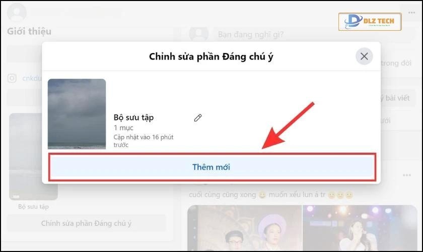 Chọn 'Thêm mới'