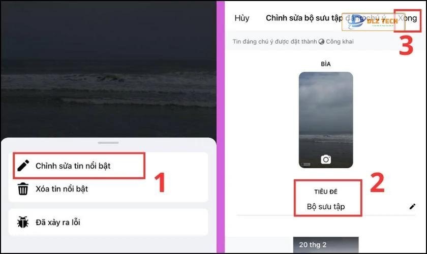 Chỉnh sửa nội dung tin nổi bật