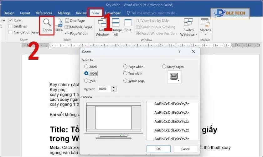 Cách thu nhỏ màn hình laptop khi sử dụng Word, PowerPoint và Excel