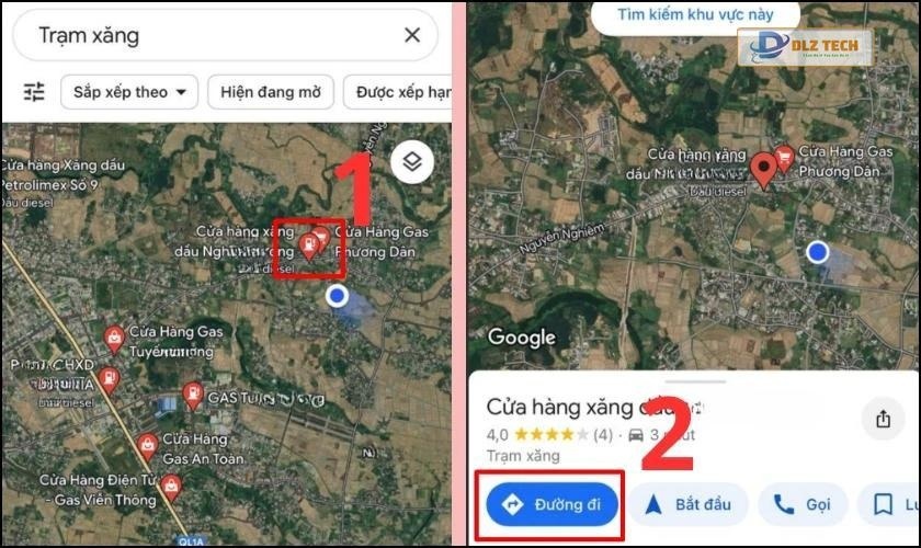 Theo dõi các cây xăng trên bản đồ