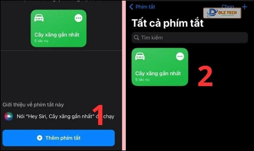 Thêm phím tắt trên Siri Shortcuts 