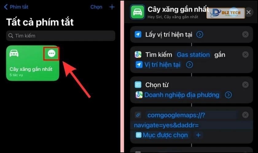 Bấm vào biểu tượng 3 dấu chấm