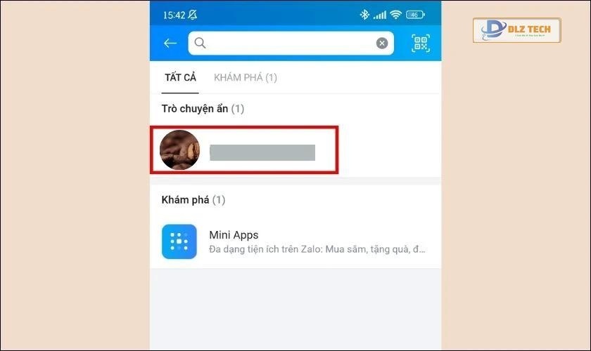 Tìm thấy đoạn chat ẩn trên Zalo