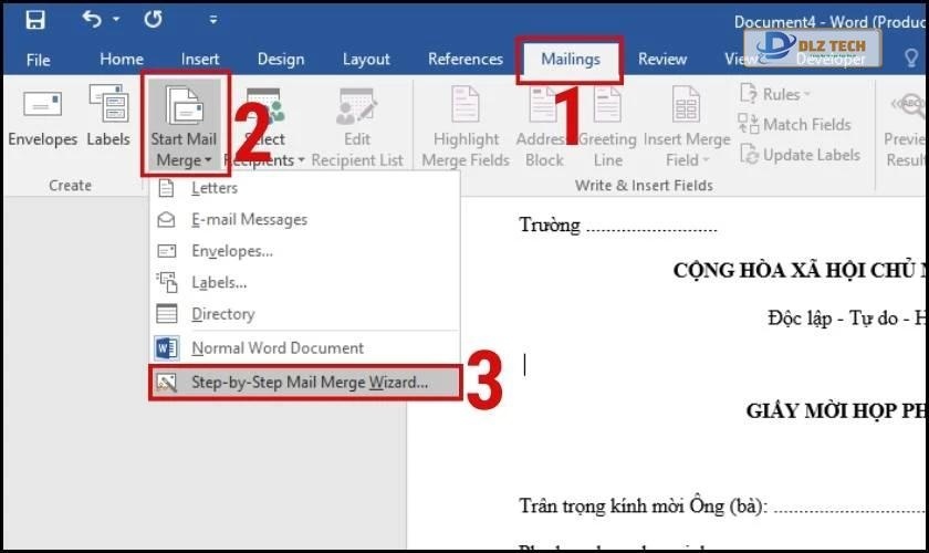 Tạo danh sách trong Word