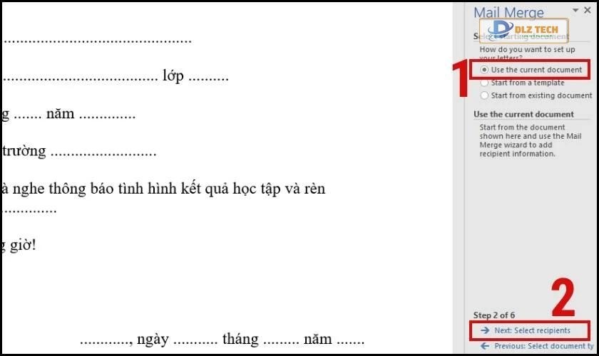 Sử dụng tài liệu hiện tại