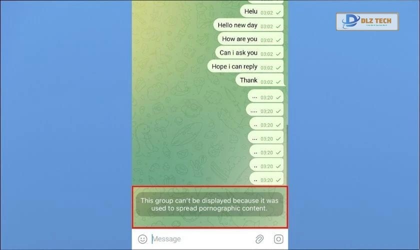 Tại sao khi vào group Telegram lại bị chặn?