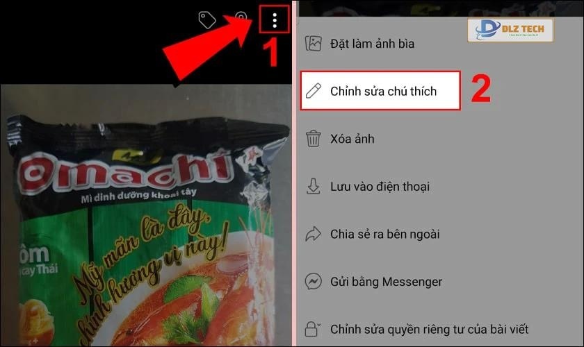 Có thể thêm chú thích cho từng ảnh trên bài viết Facebook đã đăng không?
