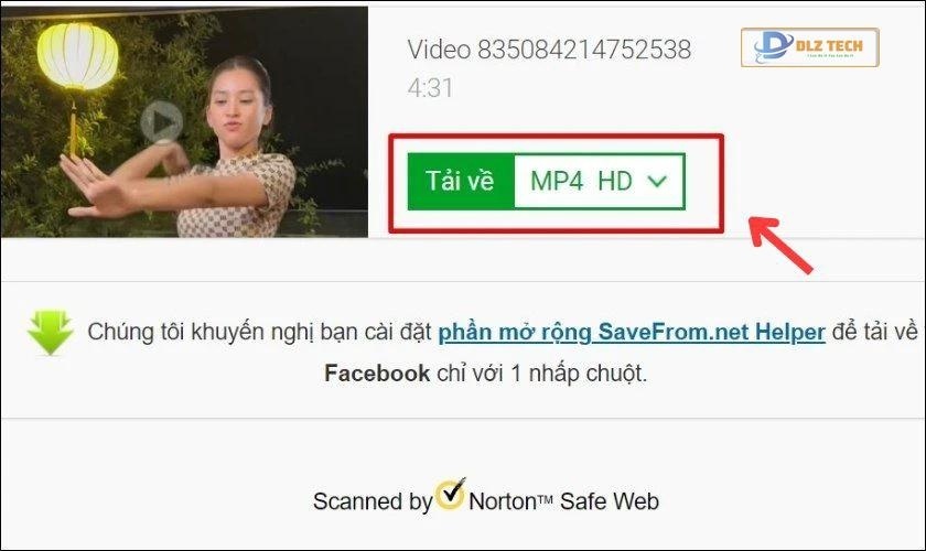 Chọn Tải về từ SaveFrom.net