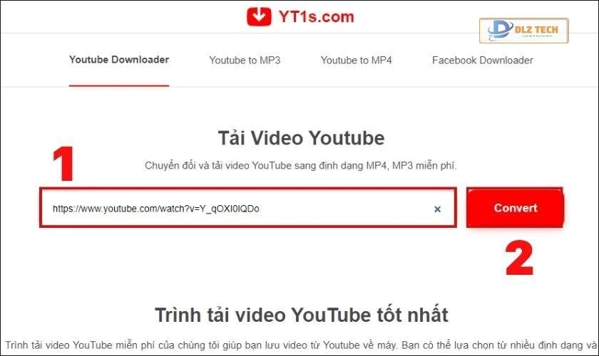 Hướng dẫn tải video YouTube miễn phí với YT1s