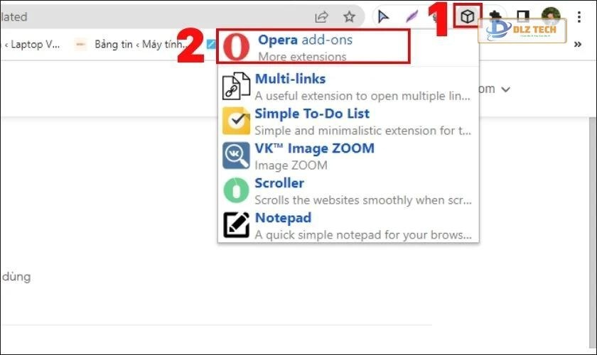 Cài đặt tiện ích Chameleon