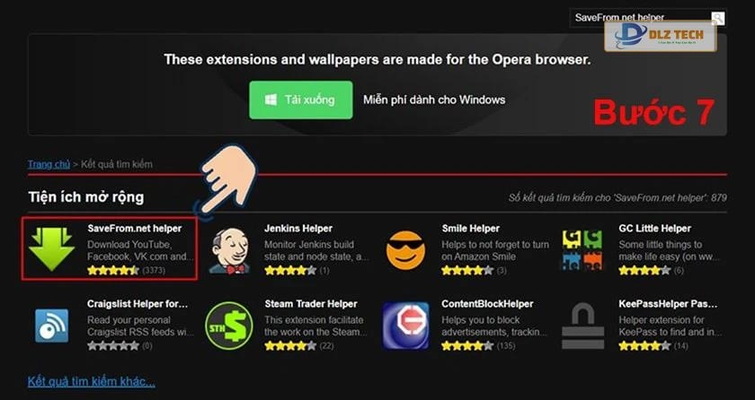 Chọn SaveFrom.net helper
