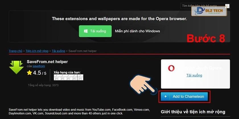 Cài đặt SaveFrom.net Helper