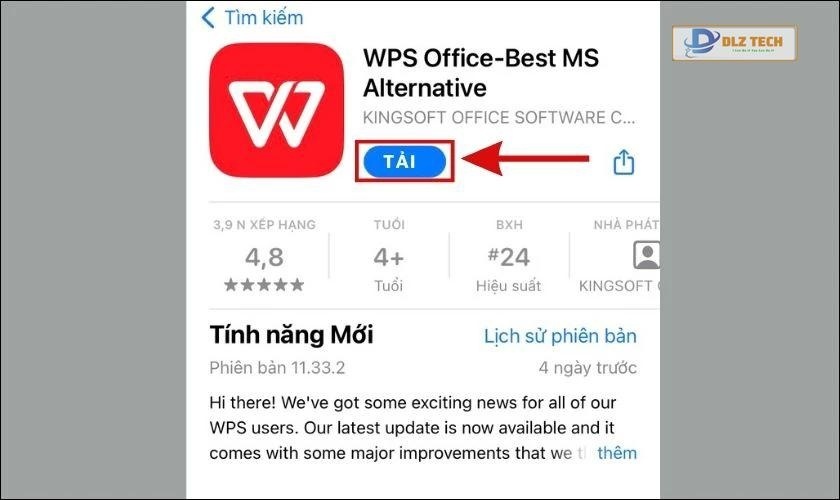 tải wps office trên iphone