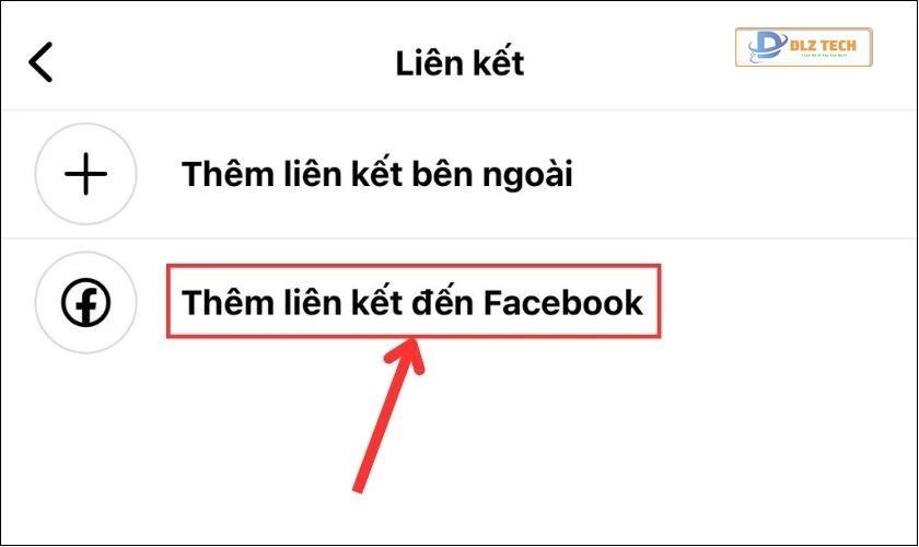 Thêm liên kết đến các tài khoản khác