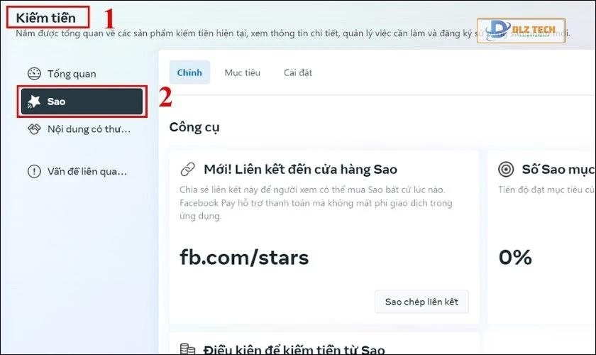 Cách tắt tặng Sao cho Trang trên Facebook