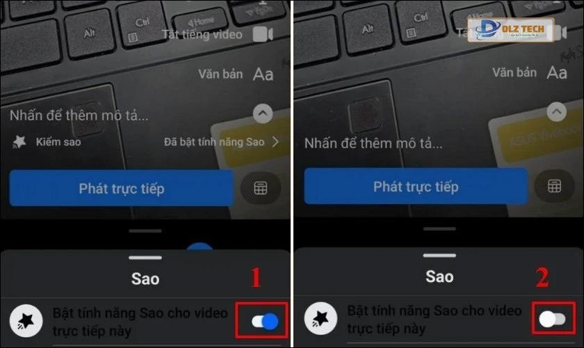 Thanh trượt tắt tính năng