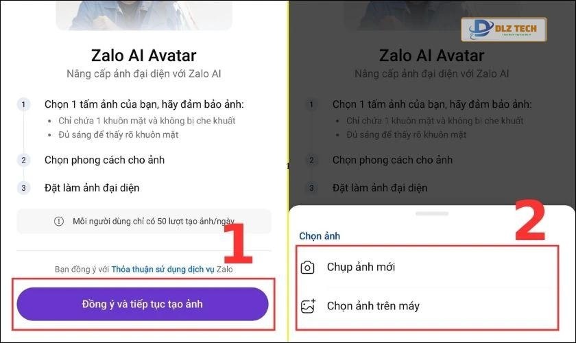 Nhấn chọn Đồng ý và tiếp tục tạo ảnh