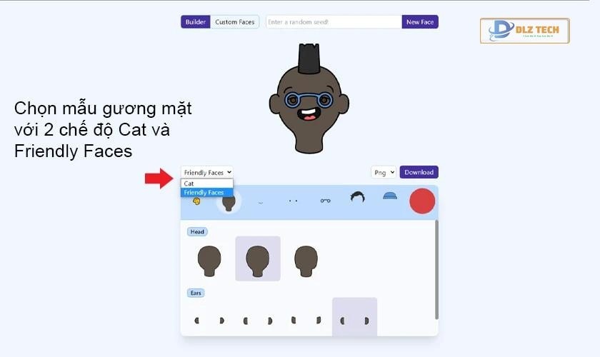Chọn kiểu gương mặt