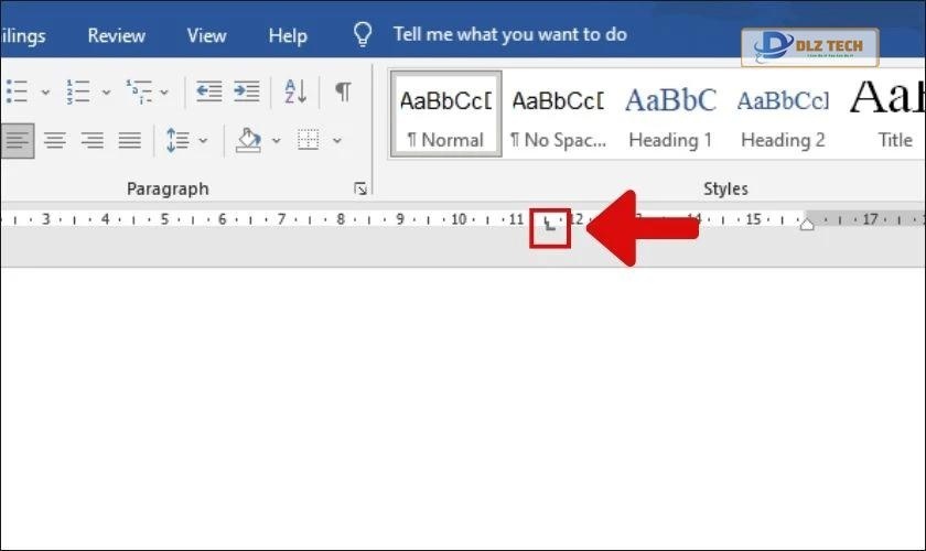 nhấn đúp vào ký hiệu tab để thực hiện cách tạo dấu chấm trong word
