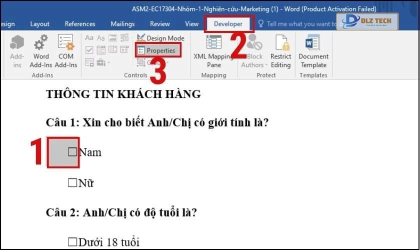 Thay đổi dấu tích trong ô Check Box