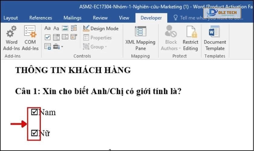 Ô vuông có dấu tích thay đổi