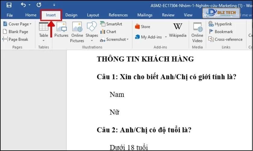 Cách thêm dấu tích trong Word qua Symbol