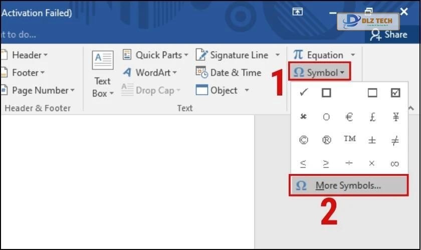 Hướng dẫn sử dụng Symbol chèn dấu tích