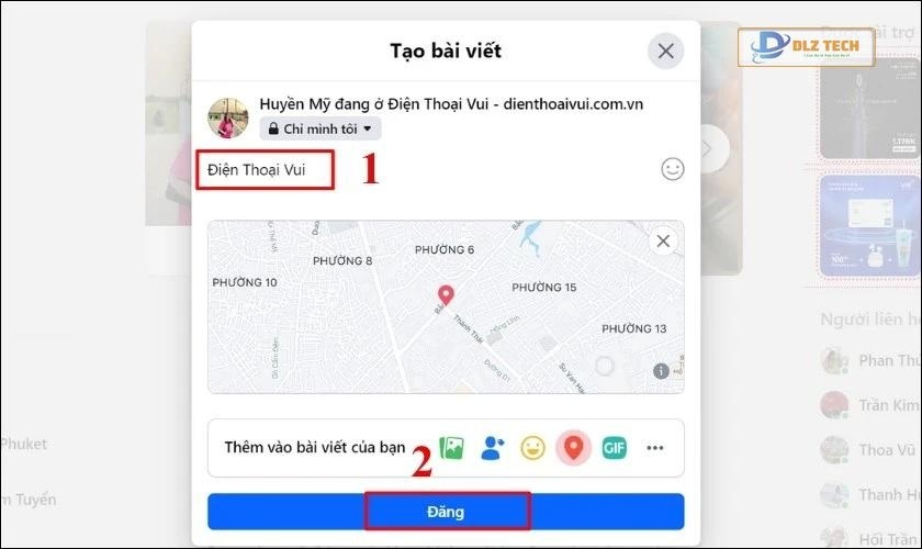 Tiếp tục nhấn Đăng