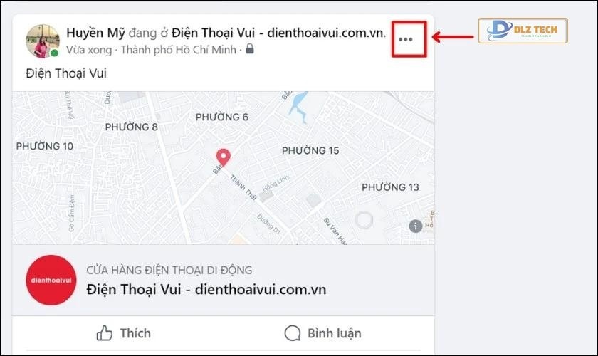 Chọn biểu tượng 3 chấm