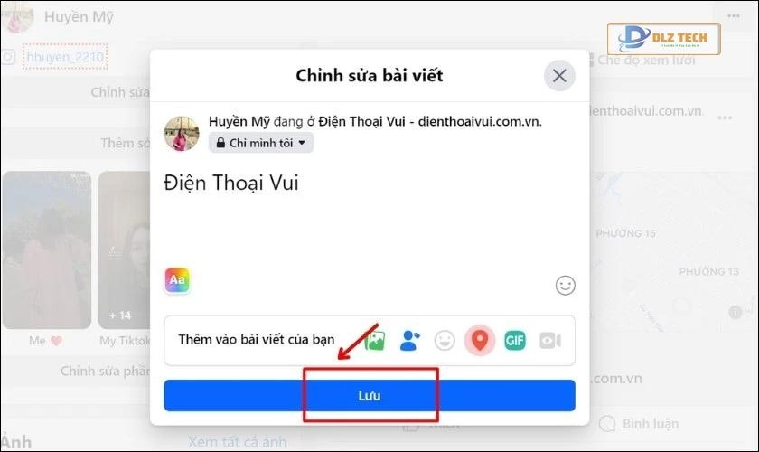 Chỉ cần nhấn Lưu thay đổi