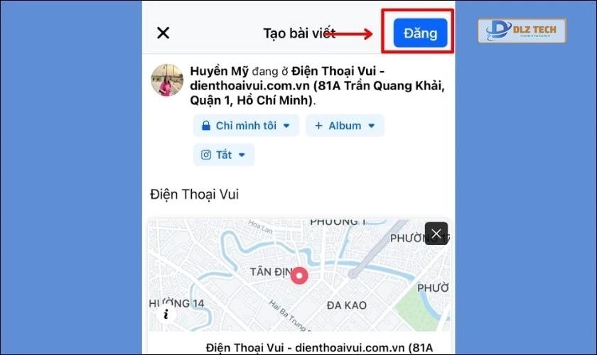 Cuối cùng nhấn Đăng bài viết
