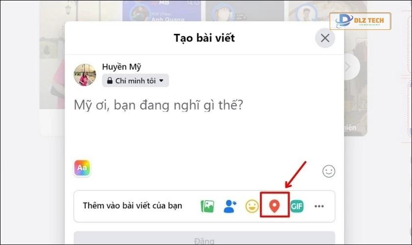 Chọn biểu tượng Check in