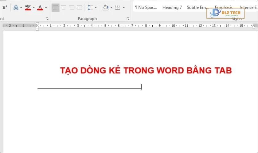 Sử dụng Tab để tạo dòng kẻ