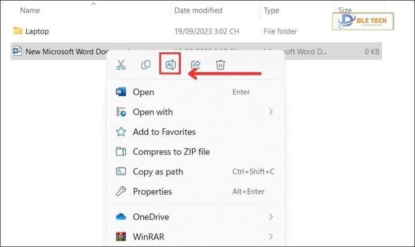 Đổi tên file Word trên máy tính