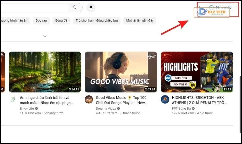 Đăng nhập vào YouTube