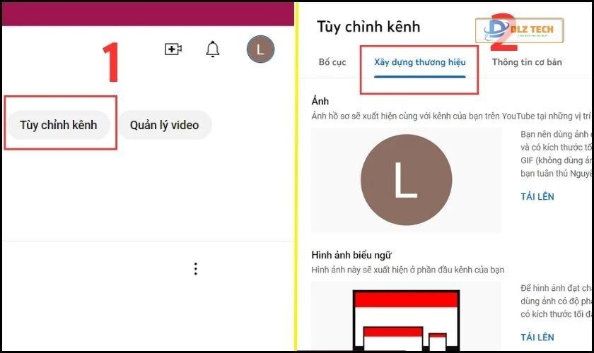 Chọn Tùy chỉnh Kênh và Xây dựng thương hiệu